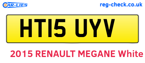 HT15UYV are the vehicle registration plates.