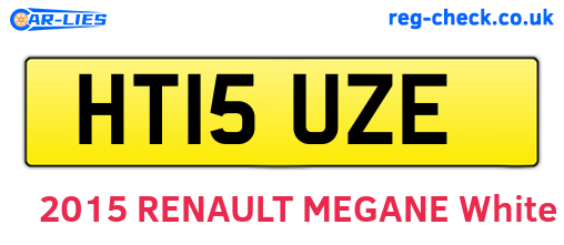 HT15UZE are the vehicle registration plates.