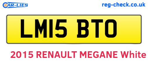 LM15BTO are the vehicle registration plates.