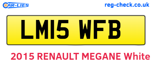 LM15WFB are the vehicle registration plates.