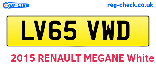LV65VWD are the vehicle registration plates.