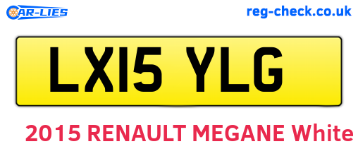 LX15YLG are the vehicle registration plates.