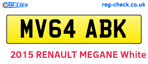 MV64ABK are the vehicle registration plates.