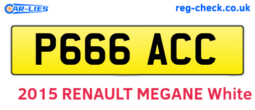 P666ACC are the vehicle registration plates.