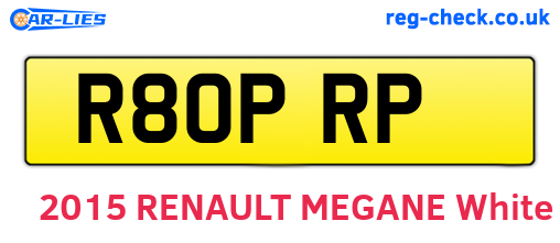 R80PRP are the vehicle registration plates.