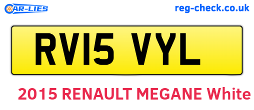 RV15VYL are the vehicle registration plates.