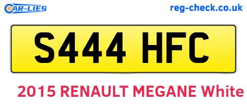S444HFC are the vehicle registration plates.