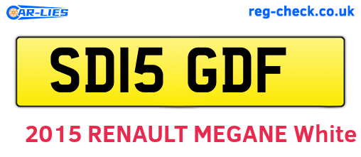 SD15GDF are the vehicle registration plates.