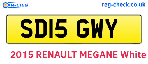 SD15GWY are the vehicle registration plates.