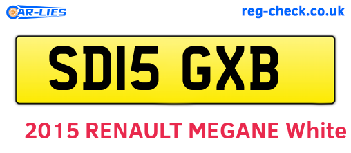 SD15GXB are the vehicle registration plates.