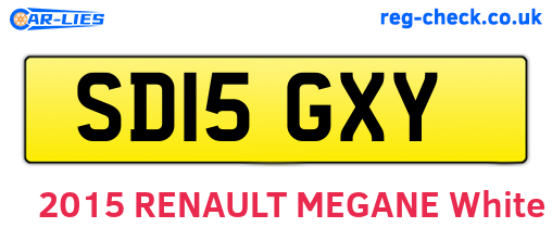 SD15GXY are the vehicle registration plates.
