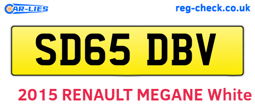 SD65DBV are the vehicle registration plates.