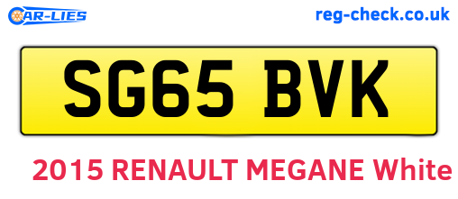 SG65BVK are the vehicle registration plates.