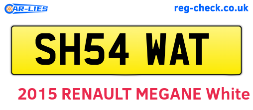 SH54WAT are the vehicle registration plates.