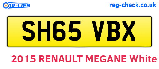 SH65VBX are the vehicle registration plates.