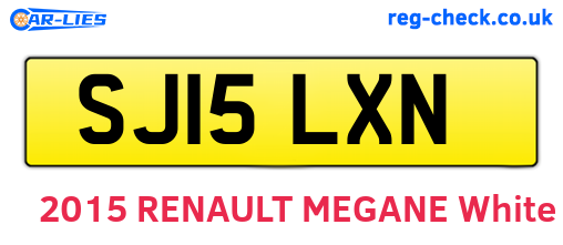 SJ15LXN are the vehicle registration plates.