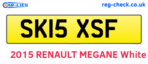 SK15XSF are the vehicle registration plates.