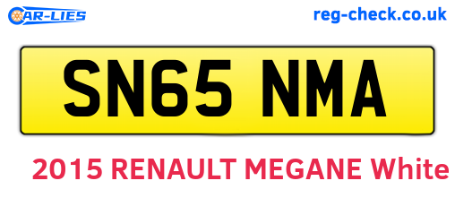 SN65NMA are the vehicle registration plates.