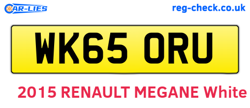 WK65ORU are the vehicle registration plates.