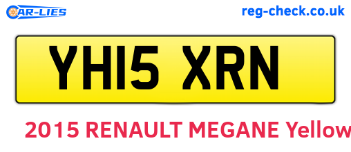 YH15XRN are the vehicle registration plates.