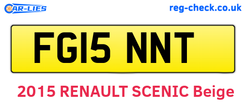 FG15NNT are the vehicle registration plates.
