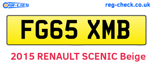 FG65XMB are the vehicle registration plates.