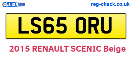 LS65ORU are the vehicle registration plates.