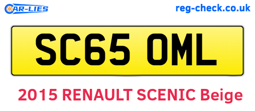 SC65OML are the vehicle registration plates.