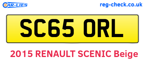 SC65ORL are the vehicle registration plates.