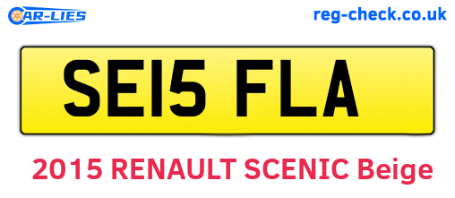 SE15FLA are the vehicle registration plates.