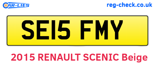 SE15FMY are the vehicle registration plates.