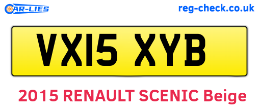 VX15XYB are the vehicle registration plates.
