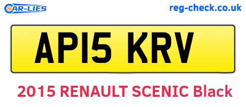 AP15KRV are the vehicle registration plates.