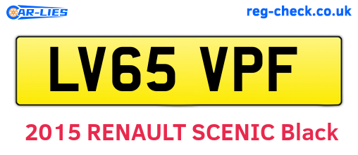 LV65VPF are the vehicle registration plates.