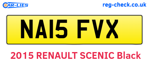 NA15FVX are the vehicle registration plates.