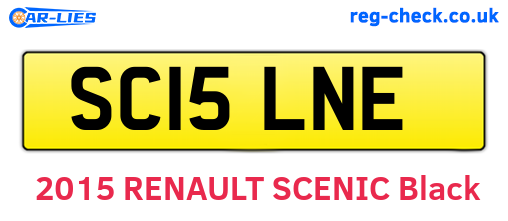 SC15LNE are the vehicle registration plates.