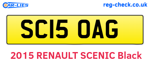 SC15OAG are the vehicle registration plates.