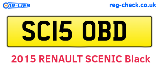 SC15OBD are the vehicle registration plates.