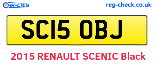 SC15OBJ are the vehicle registration plates.