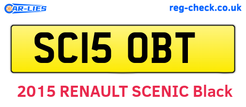 SC15OBT are the vehicle registration plates.