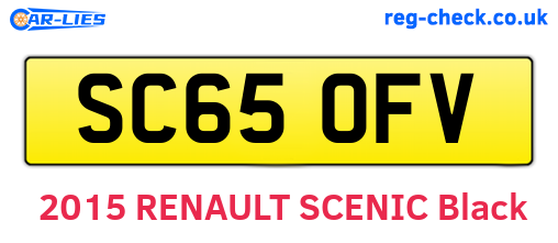 SC65OFV are the vehicle registration plates.