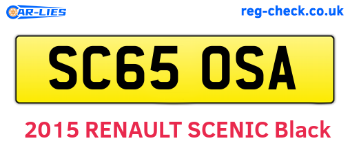 SC65OSA are the vehicle registration plates.