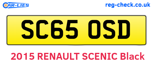 SC65OSD are the vehicle registration plates.
