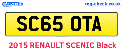 SC65OTA are the vehicle registration plates.