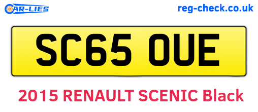 SC65OUE are the vehicle registration plates.