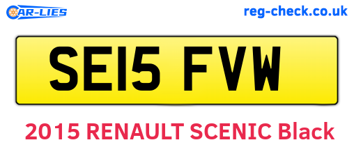SE15FVW are the vehicle registration plates.