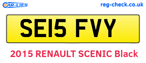 SE15FVY are the vehicle registration plates.
