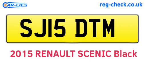 SJ15DTM are the vehicle registration plates.