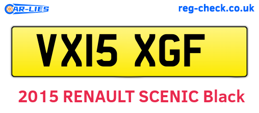 VX15XGF are the vehicle registration plates.