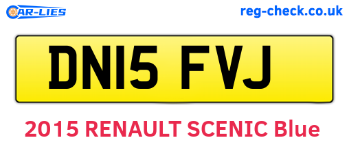 DN15FVJ are the vehicle registration plates.